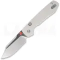 Vosteed Raccoon Top Liner Lock - Satin Bowie - G10 foldekniv, hvit