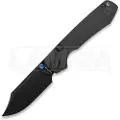Vosteed Raccoon Top Liner Lock - B/W Bowie - Micarta foldekniv, svart