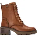 Carmela for woman. 16257003-CAMEL Leather Ankle Boots 162570 brown (37), 3 to 5 cm, Zip, Casual