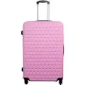 Borg Living Stor koffert rosa med hjerter hardcase tilbud koffert - Eksklusiv reisekoffert