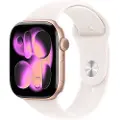 Apple Watch Series 11 GPS 46mm Rose Gold Aluminium Case with Light Blush Sport Band - M/L