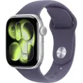 Apple Watch Series 11 GPS 42mm Silver Aluminium Case with Purple Fog Sport Band - S/M