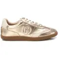 Carmela for woman. 16206009-ORO Leather trainers 162060 gold (37), Flat, Laces, Casual
