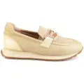 Hispanitas for woman. HI243720 Sport beige leather loafers (36), Flat, None, Casual