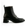 Hispanitas for woman. HI243727 Soho Leather Ankle Boots black (40), 3 to 5 cm, Zip, Casual