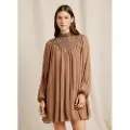 Pepe Jeans for woman. PL9537730 Brown Magnolia dress (S), Casual, Viscose, Long sleeve