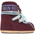 Moon boot for woman. 80D1409670 Icon Low Leather Ankle Boots burgundy (36/38), Flat, Laces, Casual
