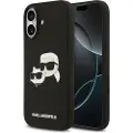 Karl Lagerfeld iPhone 17 Double Heads MagSafe-deksel i flytende silikon - svart