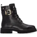 Carmela for woman. 16259801-NEGRO Leather ankle boots 162598 black (38), Flat, Zip, Casual