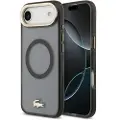 Lacoste iPhone Air Frosted Finish Gold Logo Hybrid-deksel - MagSafe-kompatibel - Svart