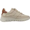 Carmela for woman. 16252503-BEIGE Leather trainers 162525 beige (38), Flat, Laces, Casual