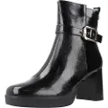 Carmela for woman. 16253304-NEGRO Leather ankle boots 162533 black (41), Flat, Zip, Casual