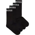 Hugo Boss for man. 50469747 2 Pair Pack of Black Elasticated Short Socks (39-42), Homewear, Cotton