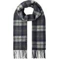 Hackett London for man. HM0400024 Plaid scarf Logo grey (OSFA), Casual, Wool