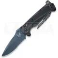 Benchmade Adira Blue Titanium Cerakote foldekniv, tempest gray grivory, taggete
