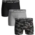 Björn Borg Boxerkalsong 3-pack, Svart/Melange/Print L