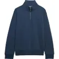Superdry for man. M2013750A Blue zip neck sweatshirt (XXL), Casual, Cotton