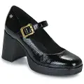 Carmela for woman. 16253503-NEGRO Leather shoes 162535 black (41), 5 to 8 cm, Buckle, Casual