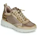 Carmela for woman. 16251301-BEIGE Leather trainers 162513 beige (37), Flat, Laces, Casual