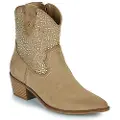 Xti for woman. 14430903-BEIGE Ankle boots 144309 brown (36), 3 to 5 cm, Zip, Casual