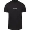 Fred perry for man. M4580 T-shirt with black logo (XL), Casual, Cotton, Short sleeve