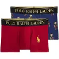Ralph Lauren for man. 714843425014 Set of 2 cotton boxer shorts with red, blue elasticated waistband, red, blue (XL), Black, Homewear