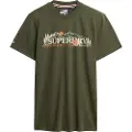 Superdry for man. M1012327A Outdoor Scene Relaxed T-shirt green (S), Casual, Cotton, Short sleeve