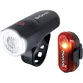 Sigma Sport Aura 30 + Curve Set, Frontlys + baklys (sett), Sort, IPX4, LED, Rød/hvit, Blinkende lys, Kontinuerlig lys