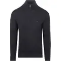 Tommy Hilfiger for man. MW0MW37331 Half-zip pullover with embroidered navy logo (XL), Casual, Cotton