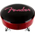 Fender Red Sparkle Logo Barstool Black/Red Sparkle/Chrome 24"