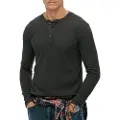 Superdry Waffle Henley Langarmet T-skjorte