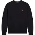 Fred perry for man. K9601 Classic jumper black (S), Casual, Wool