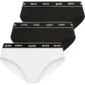 Hugo Boss for woman. 50469657 Set of 3 panties Stripe white, black (S), Homewear, Cotton