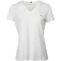 Tommy Hilfiger for woman. WW0WW24969 Heritage T-shirt with white V-neck (L), Casual, Cotton, Short sleeve, Organic Cotton, Sustainable