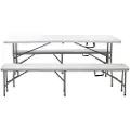 Gardiun New Koln 180x74x74 Cm Folding With Benches Set Bord