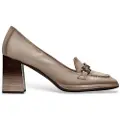 Hispanitas for woman. HI233109 Square toe beige leather shoes (37), 5 to 8 cm, None, Casual
