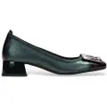 Hispanitas for woman. CHI243673 Bolmet blue-green leather shoes (37), Flat, None, Casual