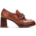 Hispanitas for woman. HI233022 Tokio brown leather shoes -Heel height 7cm (39), 5 to 8 cm, None, Casual