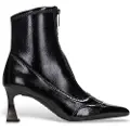 Hispanitas for woman. HI233107 Black fine leather ankle boots (39), 5 to 8 cm, Zip, Casual