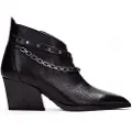 Hispanitas for woman. HI243597 Sidney Leather Ankle Boots black (36), 5 to 8 cm, Zip, Casual