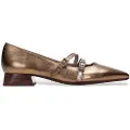 Hispanitas for woman. BHI243567 Ballerinas in bronze fine leather (36), 1 to 3 cm, Buckle, Casual, Party