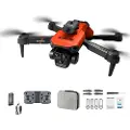 Mtp Products XKJ K6 MAX 3-kameradrone med 3 kameraer for å unngå hindringer HD-fotografering fra luften sammenleggbart quadcopter RC-fly med ett batteri - oransje