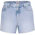 GUESS for woman. W5GD74D5B96 Relaxed Midi Shorts blue (32), Casual, Cotton