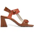 Hispanitas for woman. CHV253958 Brown Miami Leather Sandals (39), 3 to 5 cm, Velcro, Casual, Party