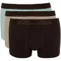 Emporio Armani for man. EM000259_AF10780 Set of 3 Shiny Logoband boxer shorts black, brown, blue (XL), Homewear, Cotton