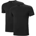 Helly Hansen for man. 53618 Pack of 2 black cotton t-shirts (S), Casual, Homewear, Short sleeve