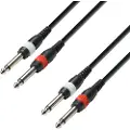 Adam hall 3 STAR Unbalanced Twin TS 1/4" Jack Cable 6m