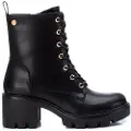 Xti for woman. 14184001-NEGRO Ankle boots 141840 black -Heel height: 6cm (36), 5 to 8 cm, Laces, Zip, Casual, Imitation leather