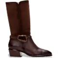 Hispanitas for woman. PHI254298 Brown Verona Leather Boots (38), 3 to 5 cm, None, Casual