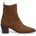 Alpe for woman. 521311 Brown Nevada leather ankle boots (37), 3 to 5 cm, None, Casual